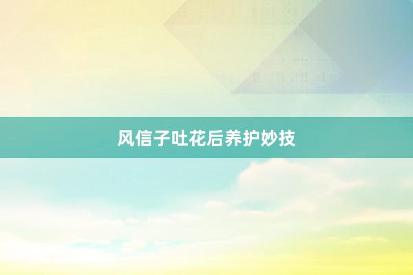 风信子吐花后养护妙技